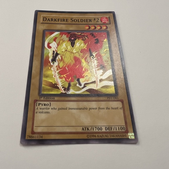 Yu-Gi-Oh 1st Edition Darkfire Soldier #2 Card PSV-045 - Picture 2 of 3